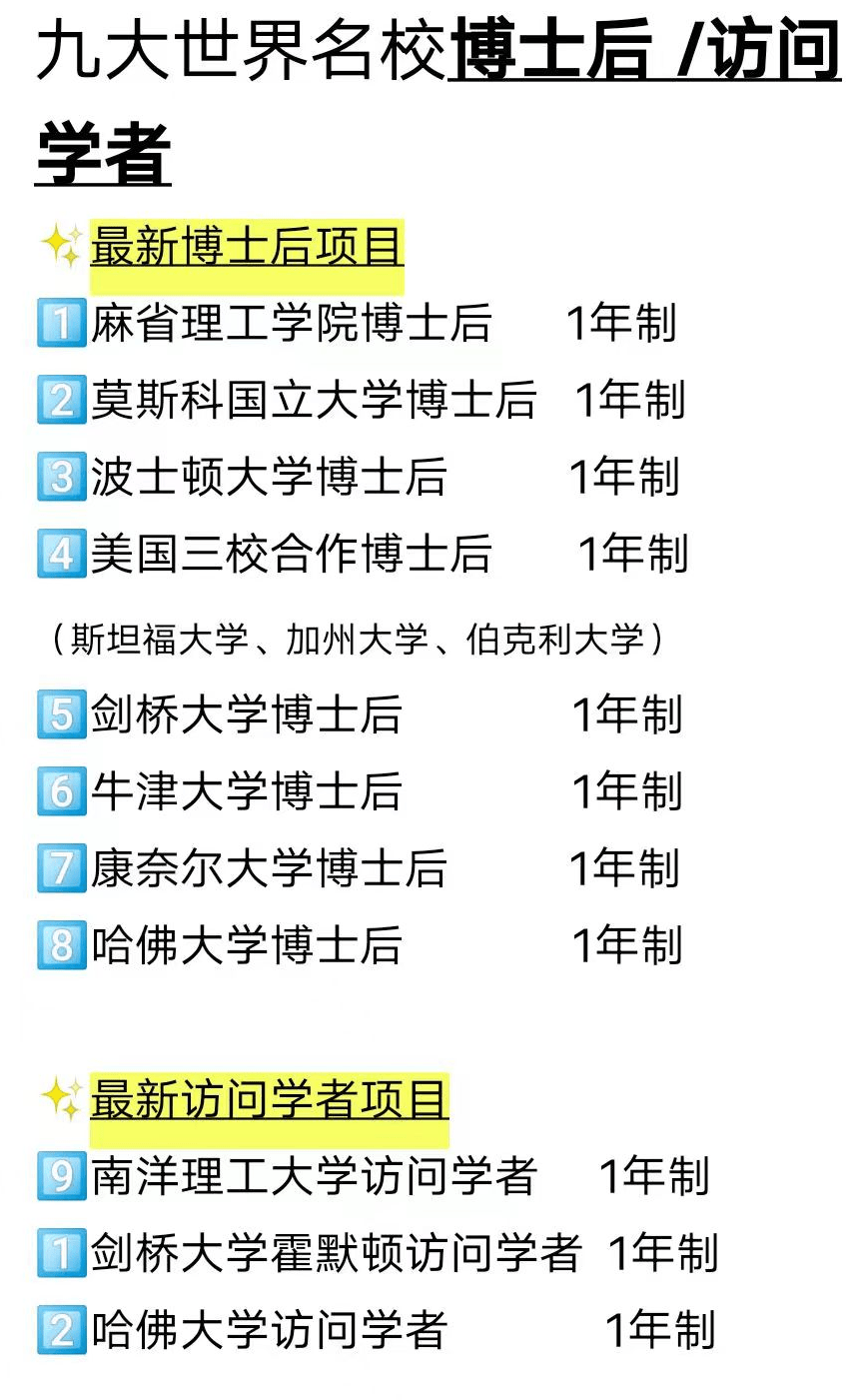 成为博士后有什么用？