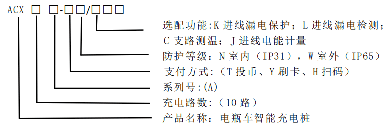 安科瑞10 路电瓶车智能充电桩ACX10A系列 支持投币、刷卡、扫码支付