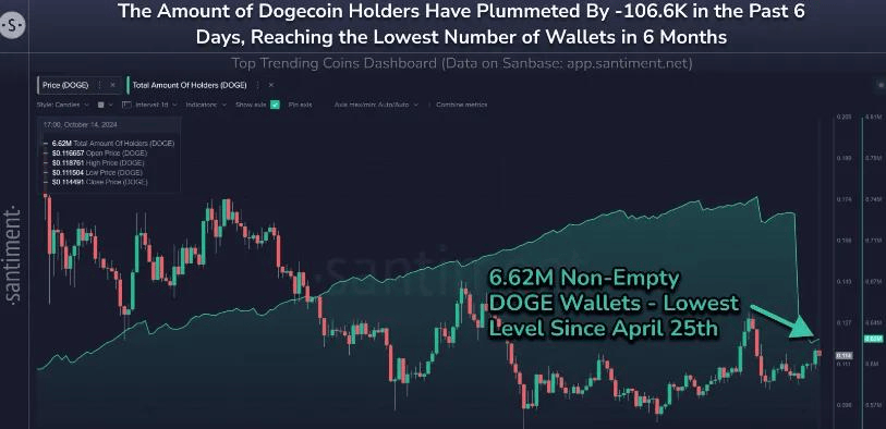 狗狗币一天上涨近12%，为何106600名持有者放弃了狗狗币！